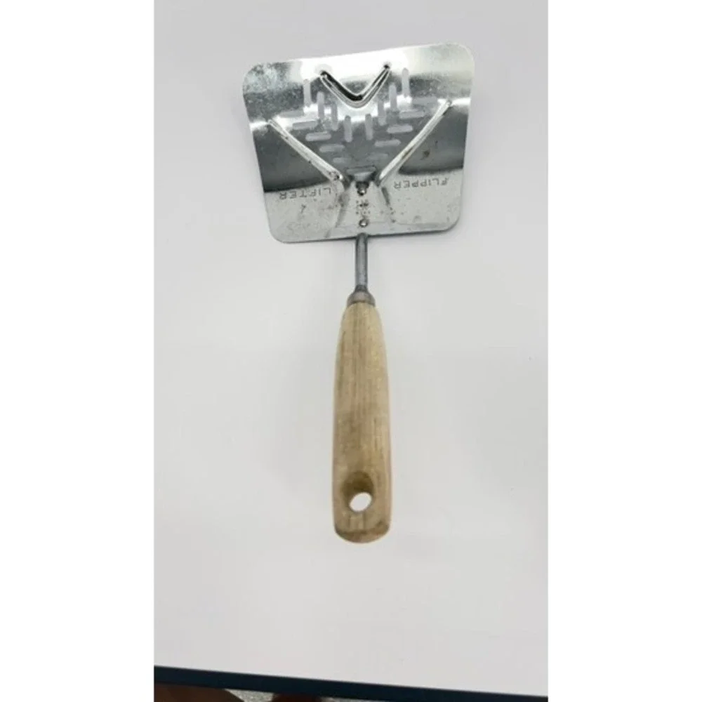 EKCO USA Vintage Flipper Lifter Slotted Spatula Turner Wood Handle 11.5 Inch